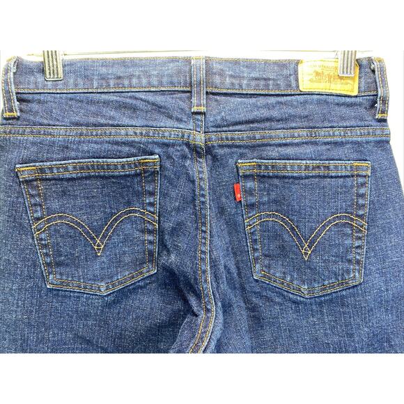 Levi's 550 Boot Cut Relaxed Dark Wash Stretch Denim Jeans Women's Size 6 M 28x31 - Picture 2 of 10